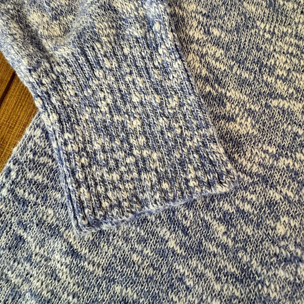 J.Crew Crewneck Beach Sweater Blue Marled Size M - Picture 3 of 6